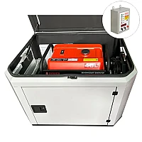 Генератор A-iPower A7000EAX в тихом зимнем кожухе 1200 RAL 7035 + блок автозапуска A-iPower 400 В, 25 А