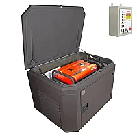 Генератор A-iPower A6000EAX в тихом зимнем кожухе 1200 RAL 8019 + блок автозапуска A-iPower 230 В, 50 А